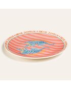 Plat de service à gâteau Tigre multicolore - 21 x 21 cm