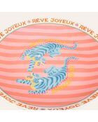 Plat de service à gâteau Tigre multicolore - 21 x 21 cm