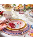 Plat de service à gâteau Tigre multicolore - 21 x 21 cm