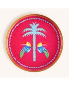 Plateau fuchsia - 15 x 15 x 2 cm