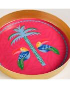 Plateau fuchsia - 15 x 15 x 2 cm