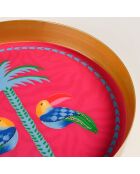 Plateau fuchsia - 15 x 15 x 2 cm