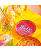 Plateau fuchsia - 15 x 15 x 2 cm