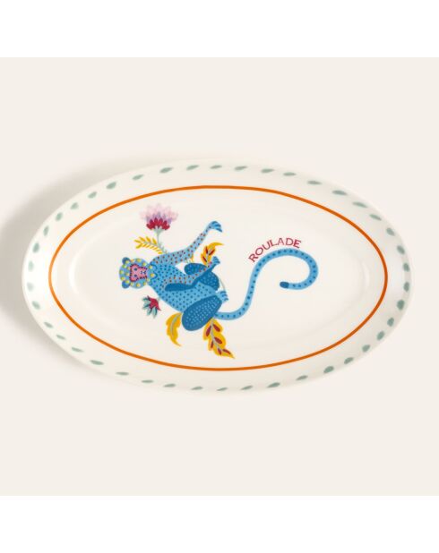 Plat de service Singe Roulade multicolore - 25 x 15 cm