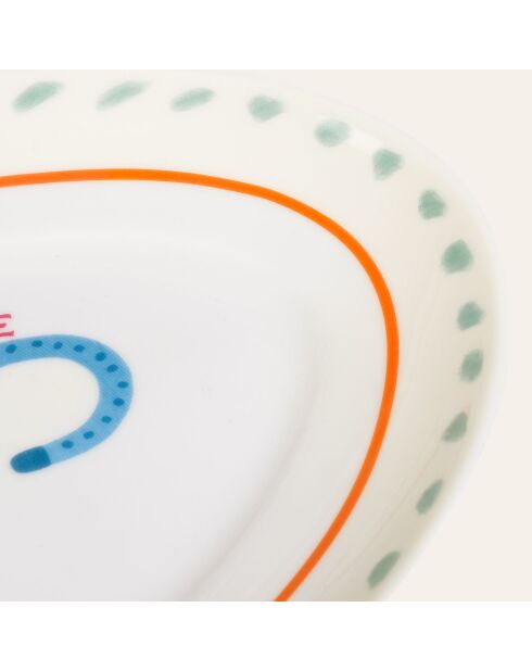 Plat de service Singe Roulade multicolore - 25 x 15 cm