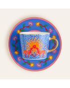 Ensemble de tasses 4 pièces à café Luohu bleu - 90 ml