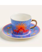Ensemble de tasses 4 pièces à café Luohu bleu - 90 ml