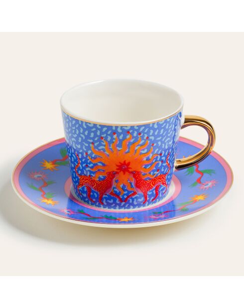 Ensemble de tasses 4 pièces à café Luohu bleu - 90 ml