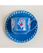 Ensemble de tasses à café 2 pièces Chaleur bleu - 90 ml