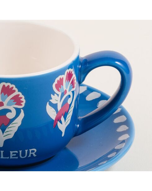 Ensemble de tasses à café 2 pièces Chaleur bleu - 90 ml