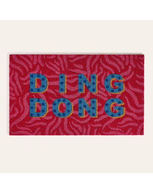 Rote Ding Dong Fußmatte, 45 x 75 cm