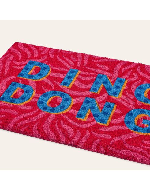 Rote Ding Dong Fußmatte, 45 x 75 cm