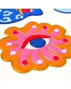 Tovaglioli multicolori in 4 pezzi - 15 cm