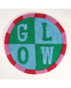 Tapis de bain en coton Glow multicolore - 70 x 70 cm