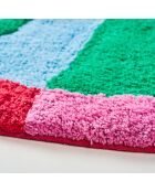 Tapis de bain en coton Glow multicolore - 70 x 70 cm
