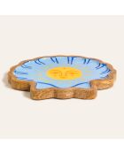 Plateau des aliments jaune - 20 x 19 cm