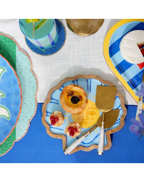 Plateau des aliments jaune - 20 x 19 cm