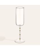 Bicchiere da champagne trasparente e dorato - 240 ml