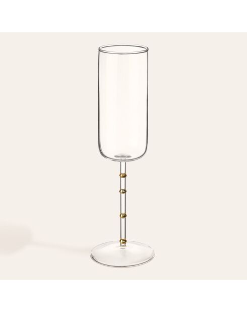 Coupe de champagne claire et dorée - 240 ml