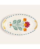 Plat de service ovale Rêve Joyeux multicolore - 31 x 18 cm