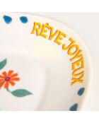Plat de service ovale Rêve Joyeux multicolore - 31 x 18 cm