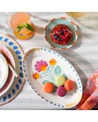Plat de service ovale Rêve Joyeux multicolore - 31 x 18 cm