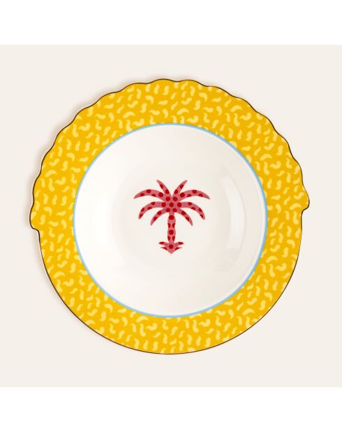 Assiette Cocotier jaune - 20 cm