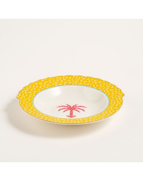 Assiette Cocotier jaune - 20 cm