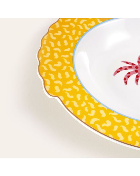 Assiette Cocotier jaune - 20 cm