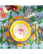 Assiette Cocotier jaune - 20 cm