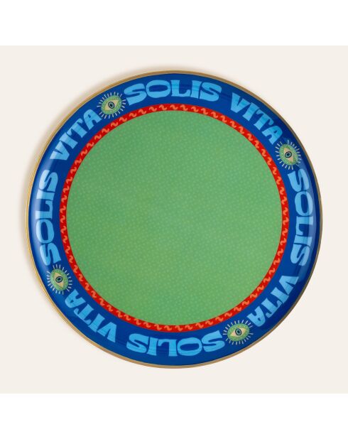 Plateau Solis Vita bleu vert - 30 x 30 cm