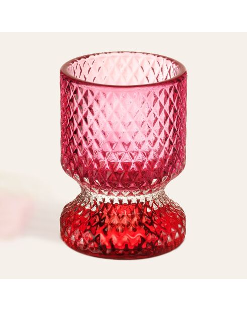 Bougeoir multicolore - 6 x 6 x 8.5 cm
