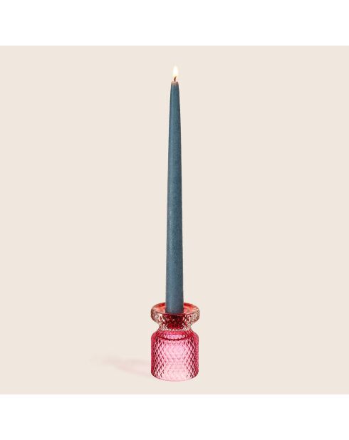 Bougeoir multicolore - 6 x 6 x 8.5 cm