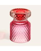 Bougeoir multicolore - 6 x 6 x 8.5 cm