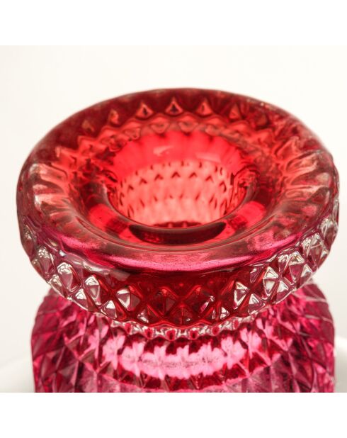 Bougeoir multicolore - 6 x 6 x 8.5 cm