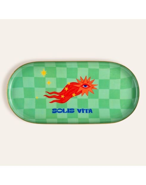 Plateau Agra vert - 24 x 12 x 1.5 cm