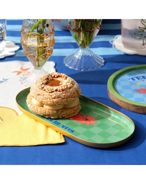 Plateau Agra vert - 24 x 12 x 1.5 cm