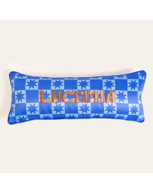 Coussin Lucemia bleu - 20 x 55 cm