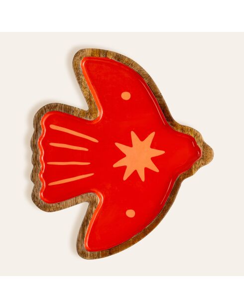 Rotes Essenstablett - 24,5 x 22 cm