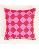 Hansi Fiesta Viva Kissen in Rot und Rosa, 50 x 50 cm