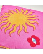 Hansi Fiesta Viva Kissen in Rot und Rosa, 50 x 50 cm
