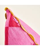 Hansi Fiesta Viva Kissen in Rot und Rosa, 50 x 50 cm