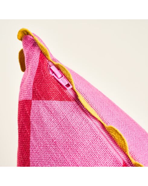 Hansi Fiesta Viva Kissen in Rot und Rosa, 50 x 50 cm
