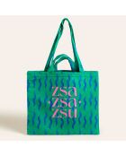 Sac fourre-tout en coton vert - 40 x 40 cm