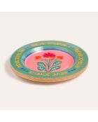 Plateau pour aliments rose - 21 x 21 x 2.5 cm