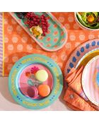 Plateau pour aliments rose - 21 x 21 x 2.5 cm
