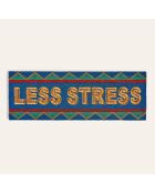 Fußmatte „Less Stress“, blau, 35 x 100 cm