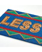 Fußmatte „Less Stress“, blau, 35 x 100 cm
