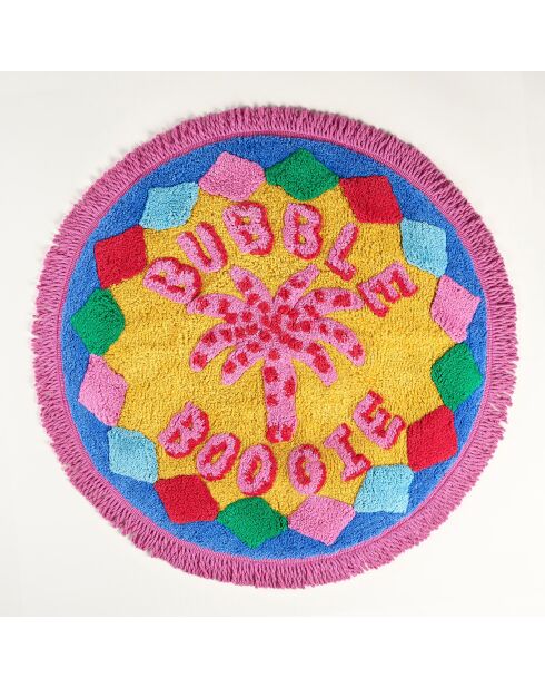 Tapis de bain en coton dubble Boogie multicolore -70 x 70 cm