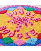 Tapis de bain en coton dubble Boogie multicolore -70 x 70 cm